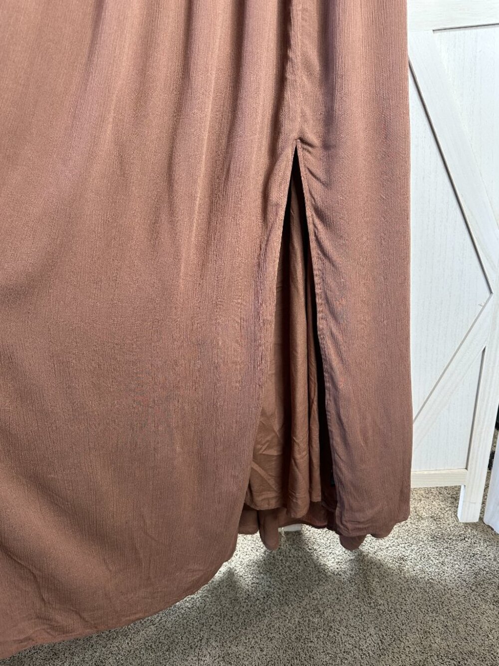 Free People Brown Maxi Dress with Side Slit - Picture 12 of 13